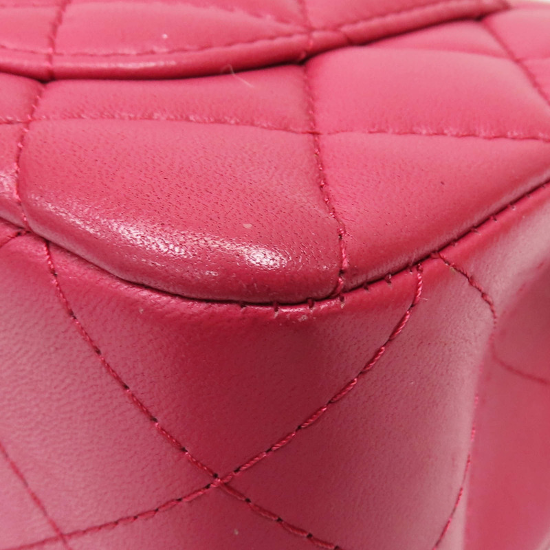 紅色羊皮 Mini Coco 鍊帶肩背包 無卡 金扣【CHANEL 香奈兒】 A69900-13