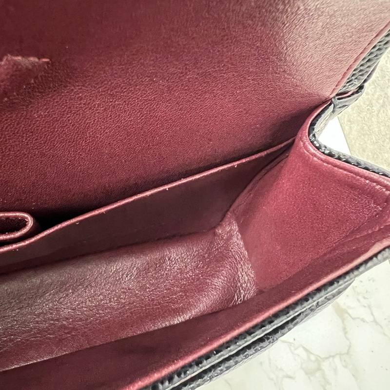 💗香緹國際精品💗 766 Chanel cf25 晶片款 包況極好 黑金荔枝皮-16