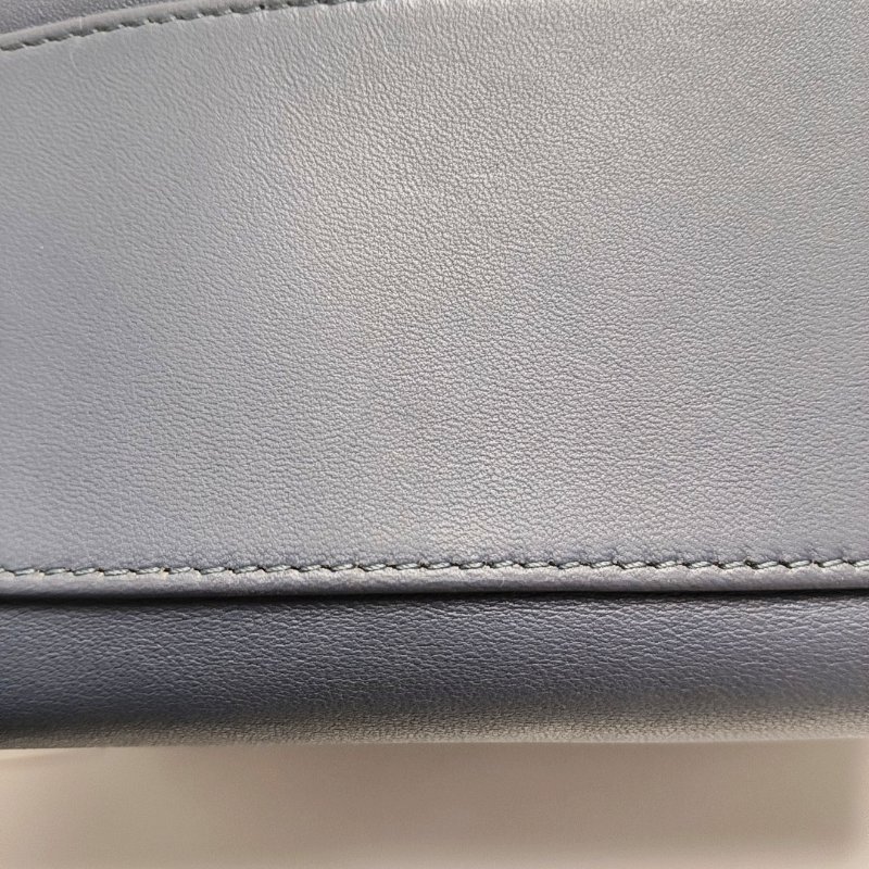 FENDI Peekaboo藍色羊皮單肩包黑色五金可拆卸肩帶 9.8新-10