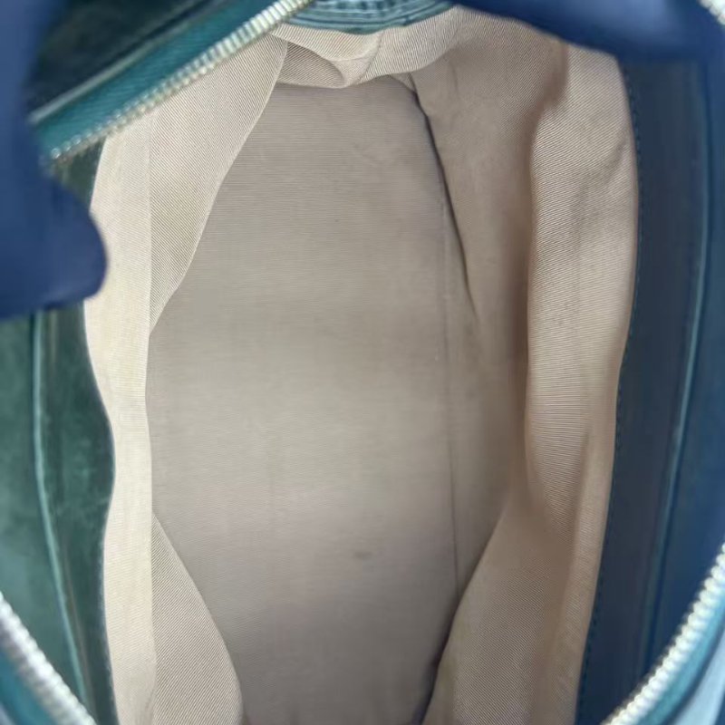 香奈兒 墨綠菱格紋復古做舊牛皮 單肩斜背兩用包-16