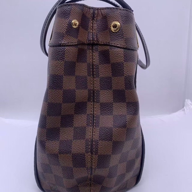 二手LV Marylebone 棕色棋盤格 塗層帆布小號手提包，邊角有磨損，油邊輕微有痕跡，包身有輕微異味-3