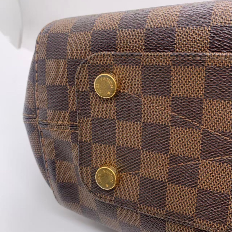 二手LV Marylebone 棕色棋盤格 塗層帆布小號手提包，邊角有磨損，油邊輕微有痕跡，包身有輕微異味-9