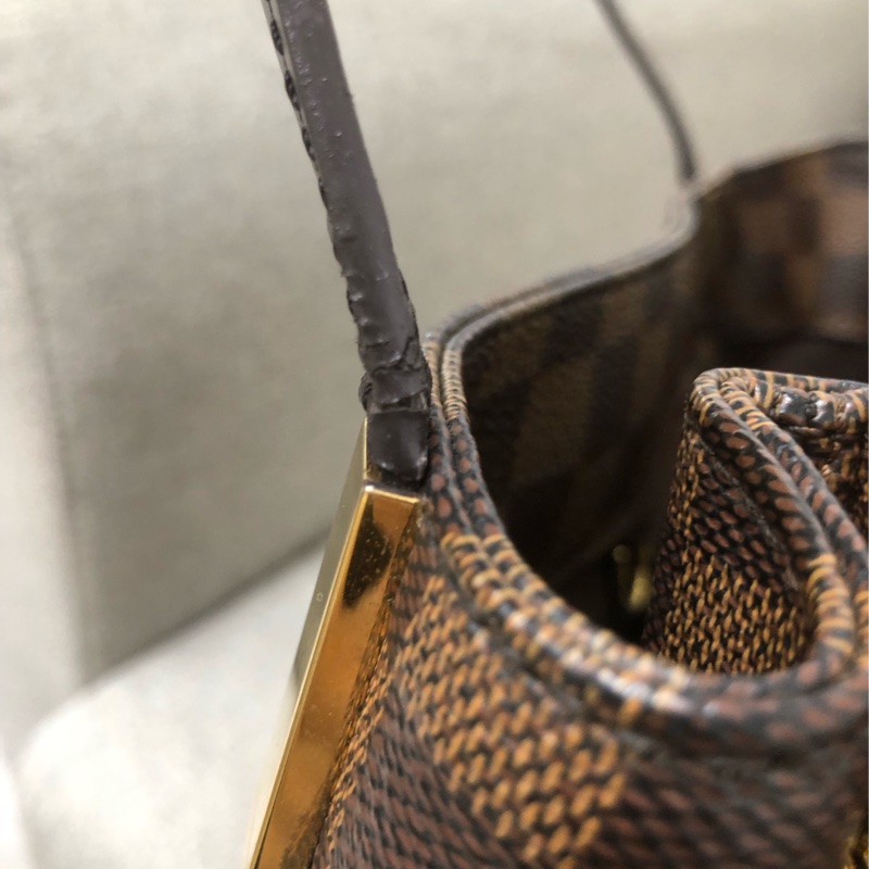 二手LV Marylebone 棕色棋盤格 塗層帆布小號手提包，邊角有磨損，油邊輕微有痕跡，包身有輕微異味-20