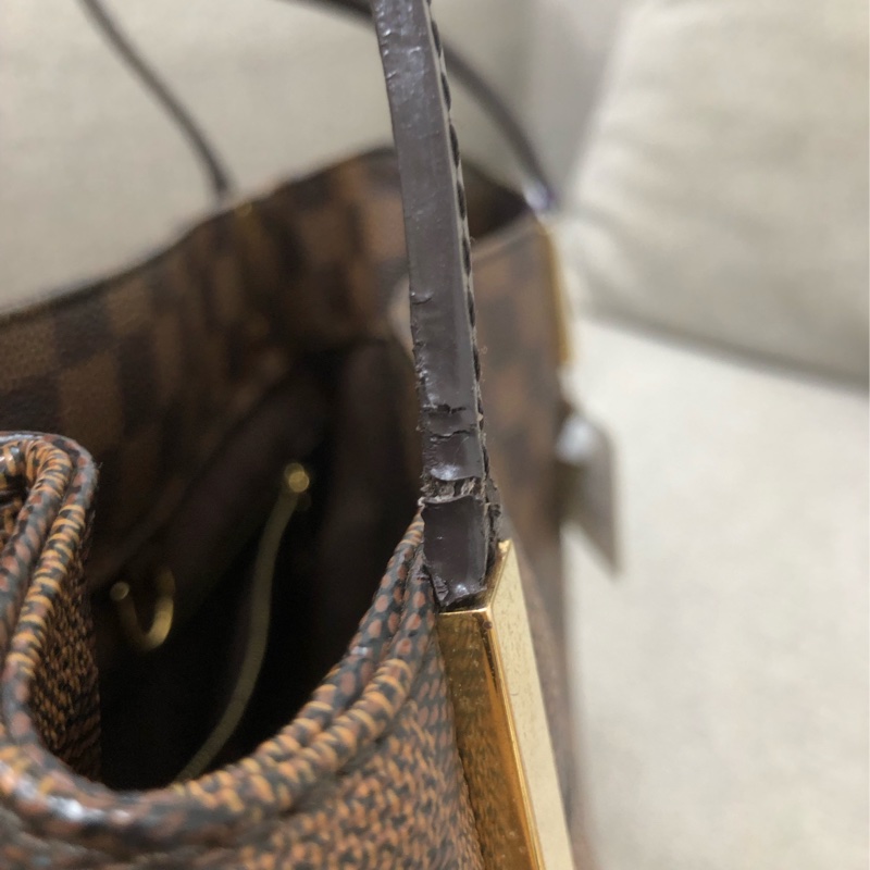 二手LV Marylebone 棕色棋盤格 塗層帆布小號手提包，邊角有磨損，油邊輕微有痕跡，包身有輕微異味-21