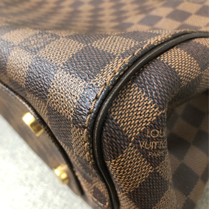 二手LV Marylebone 棕色棋盤格 塗層帆布小號手提包，邊角有磨損，油邊輕微有痕跡，包身有輕微異味-22