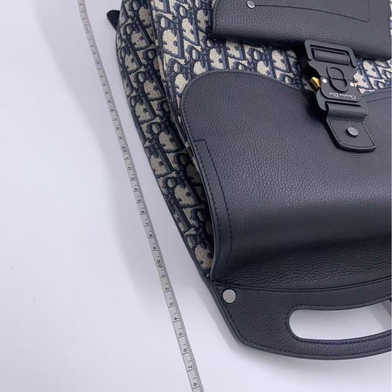 )Dior Gallop雙肩包老花拼皮，尺寸28×40×12cm/容量大/肩帶可調節-14