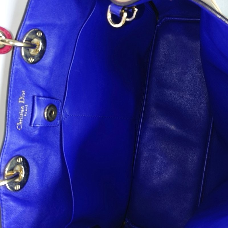 DIOR Diorissimo卡其色牛皮手提包金色五金-6