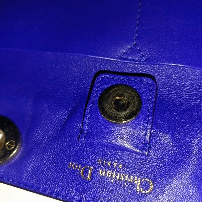 DIOR Diorissimo卡其色牛皮手提包金色五金-15