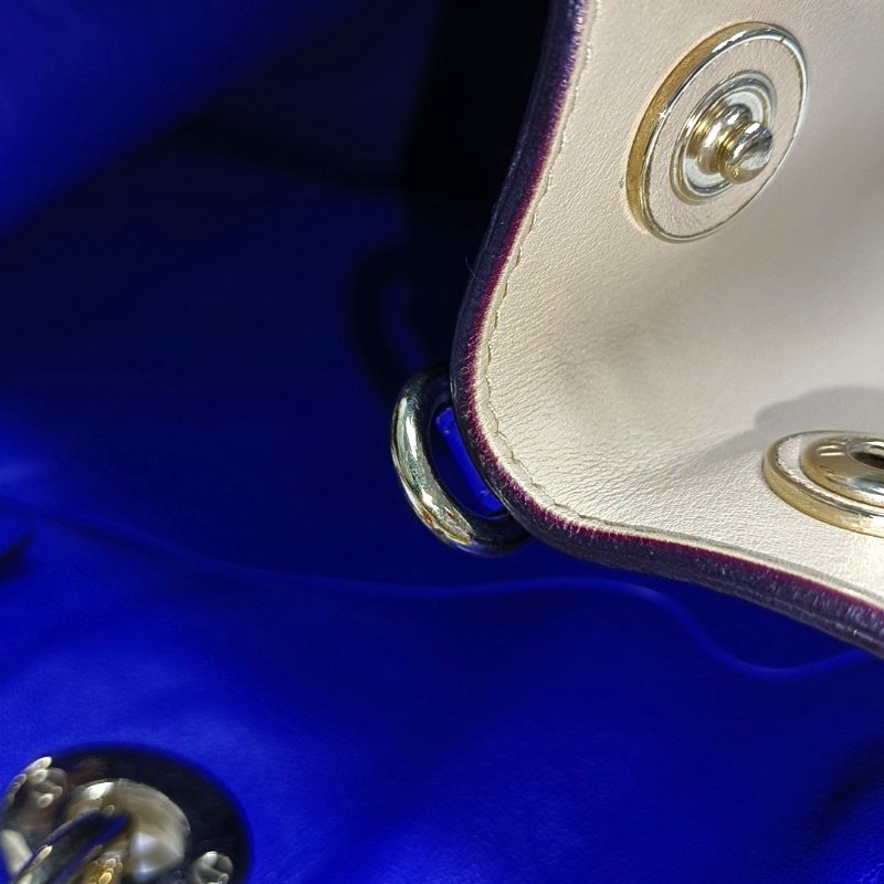 DIOR Diorissimo卡其色牛皮手提包金色五金-17