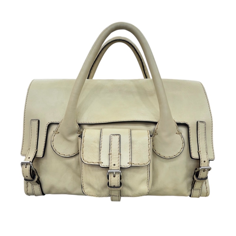 Chloe Edith Bag 中古米白前口袋手提包-2
