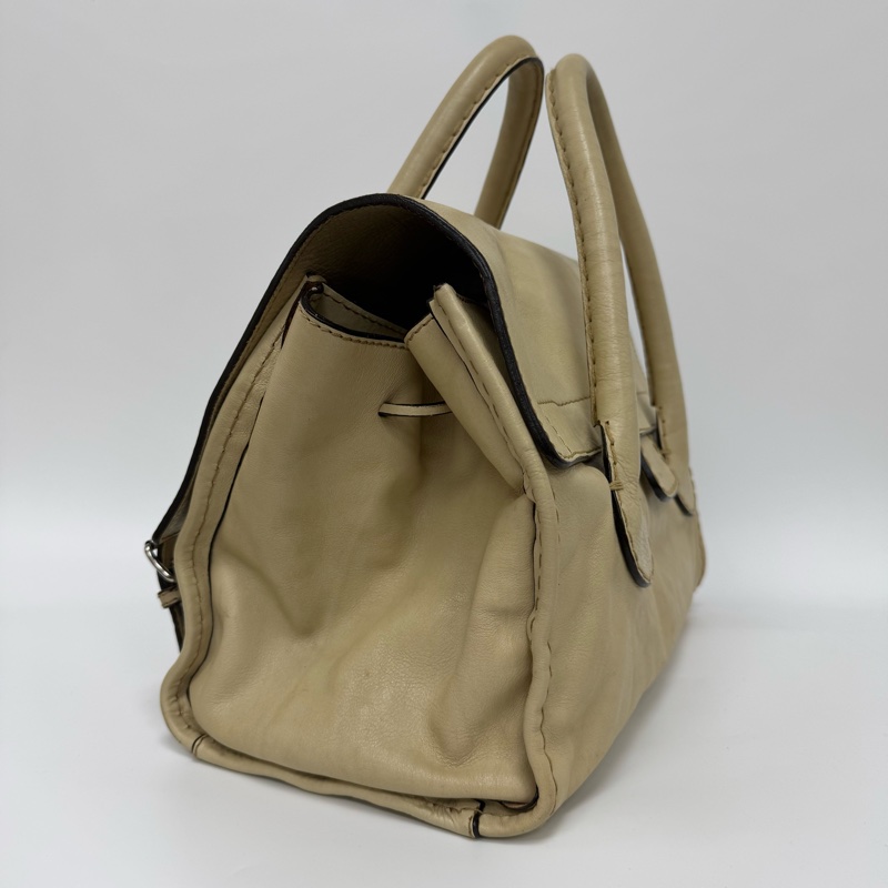 Chloe Edith Bag 中古米白前口袋手提包-4