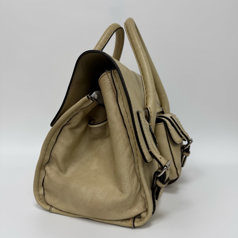 Chloe Edith Bag 中古米白前口袋手提包-5