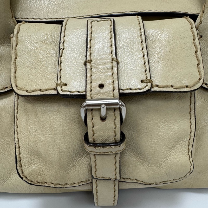 Chloe Edith Bag 中古米白前口袋手提包-8