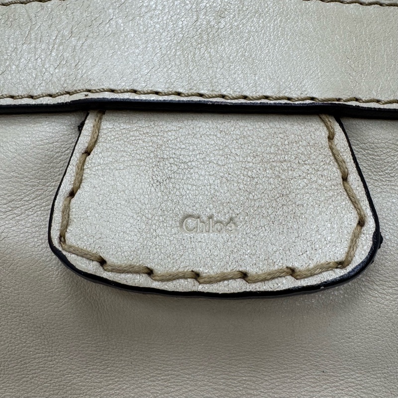 Chloe Edith Bag 中古米白前口袋手提包-9