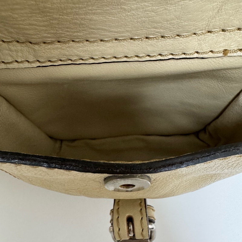 Chloe Edith Bag 中古米白前口袋手提包-12