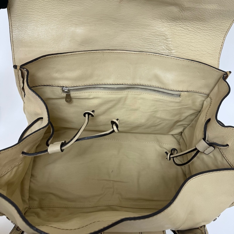 Chloe Edith Bag 中古米白前口袋手提包-13