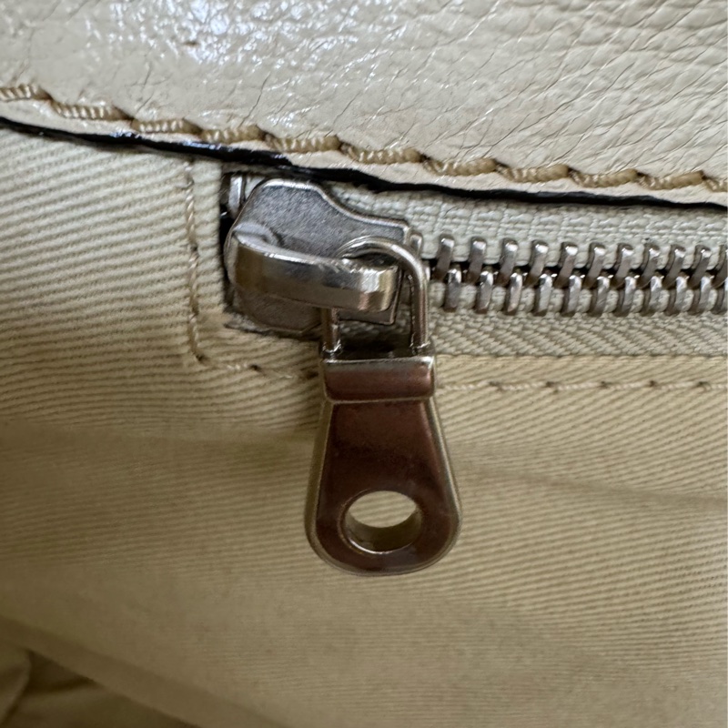 Chloe Edith Bag 中古米白前口袋手提包-15