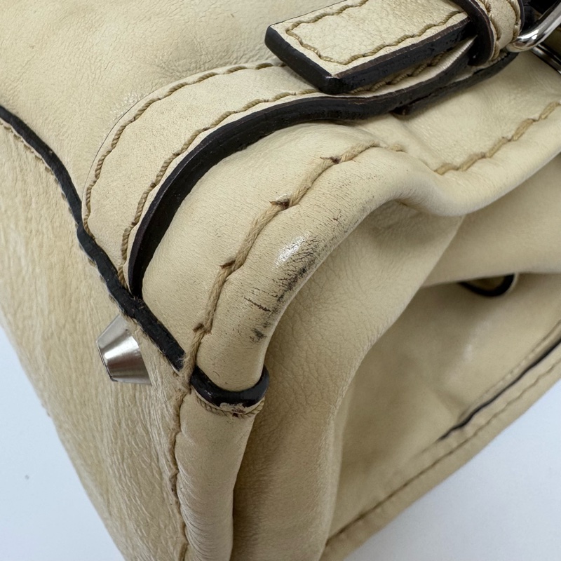 Chloe Edith Bag 中古米白前口袋手提包-17