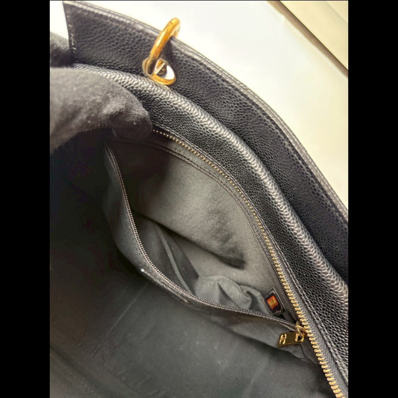 Chanel 金鍊黑荔枝皮小豆腐包 tote-19