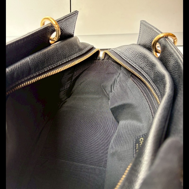 Chanel 金鍊黑荔枝皮小豆腐包 tote-20