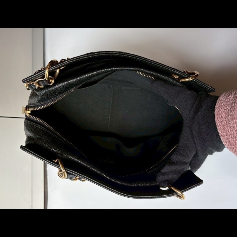 Chanel 金鍊黑荔枝皮小豆腐包 tote-22