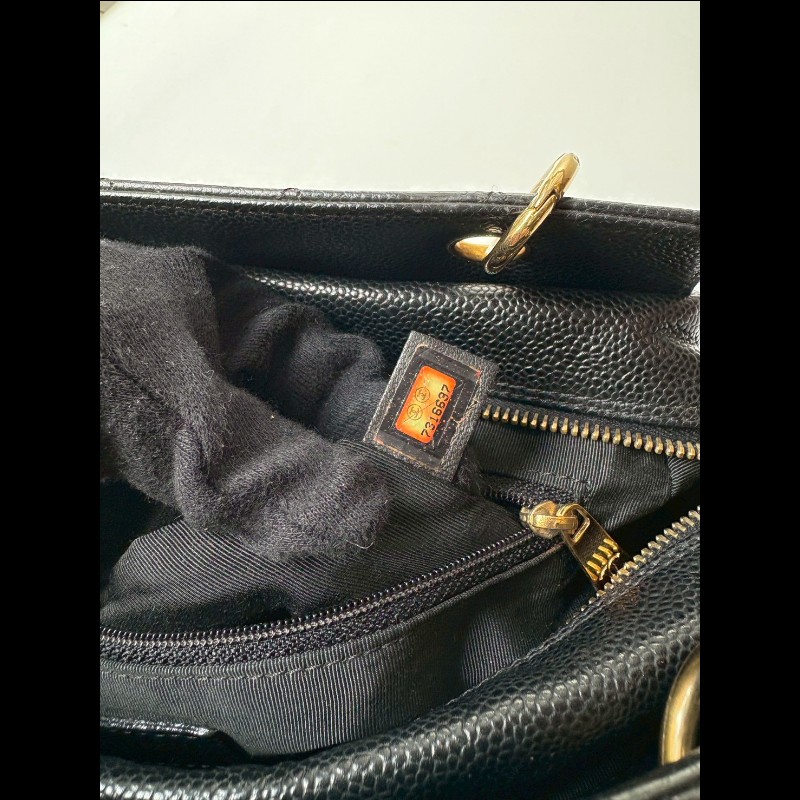 Chanel 金鍊黑荔枝皮小豆腐包 tote-23