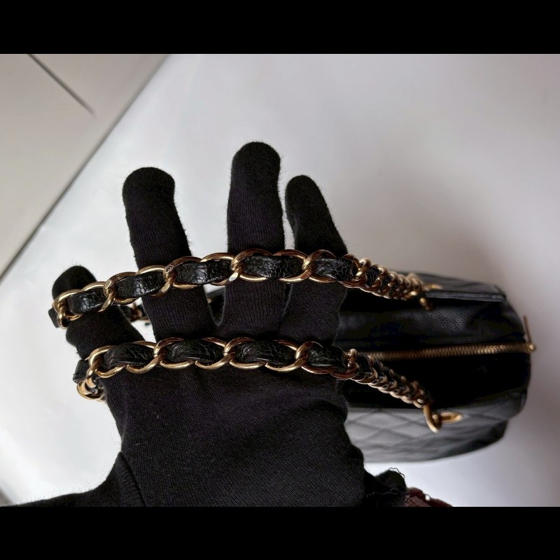 Chanel 金鍊黑荔枝皮小豆腐包 tote-29