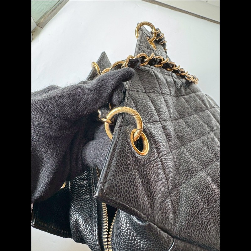 Chanel 金鍊黑荔枝皮小豆腐包 tote-31