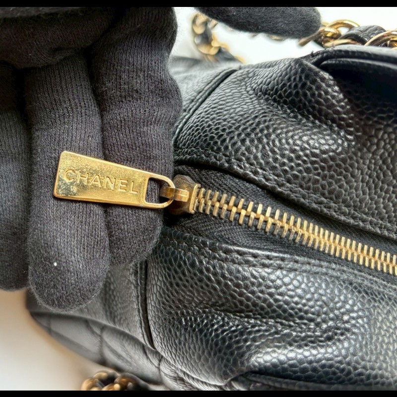 Chanel 金鍊黑荔枝皮小豆腐包 tote-32