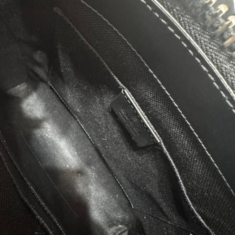 Gucci 經典Supreme藍紅織帶郵差包-7