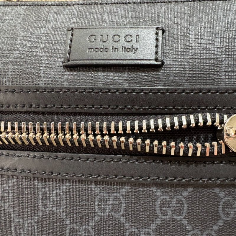 Gucci 經典Supreme藍紅織帶郵差包-8