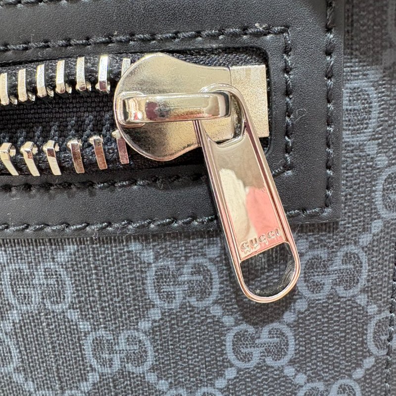 Gucci 經典Supreme藍紅織帶郵差包-9