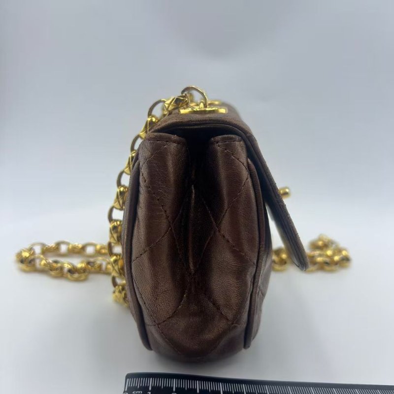 香奈兒 中古菱格紋鏈條單肩包-8