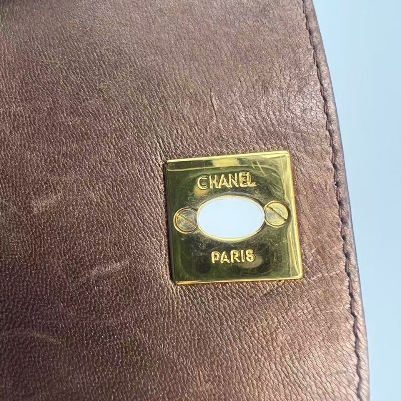 香奈兒 中古菱格紋鏈條單肩包-18