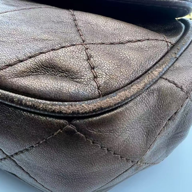 香奈兒 中古菱格紋鏈條單肩包-23