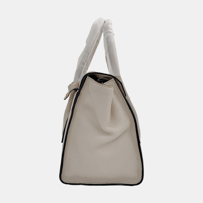 PRADA 白色牛皮單肩包斜挎包手提包 金色五金 可拆卸肩帶 9.8新-3