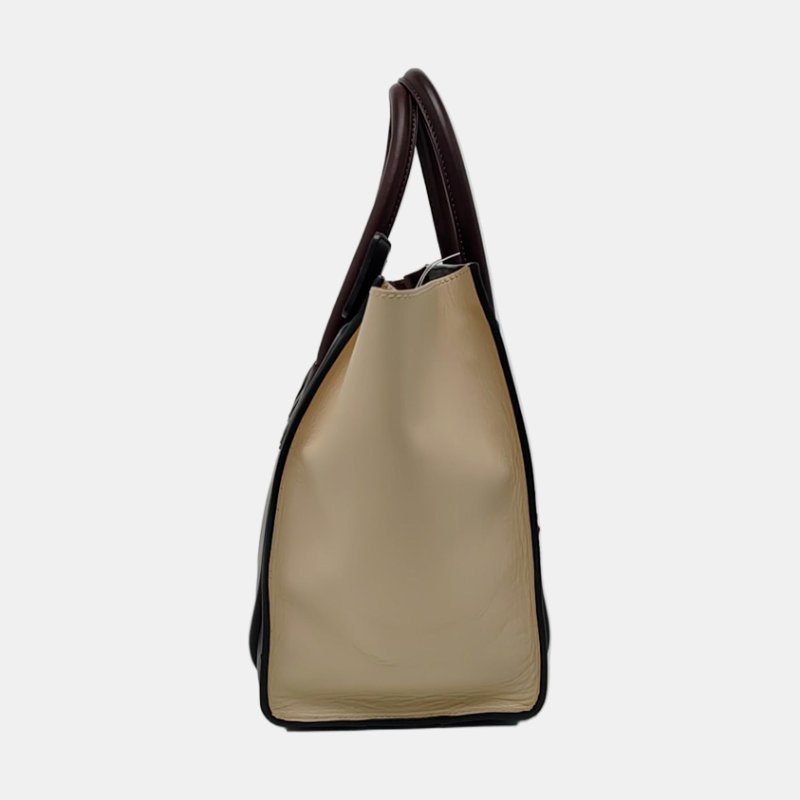 CELINE LUGGAGE迷你多色牛皮笑臉包手提包金色五金-3