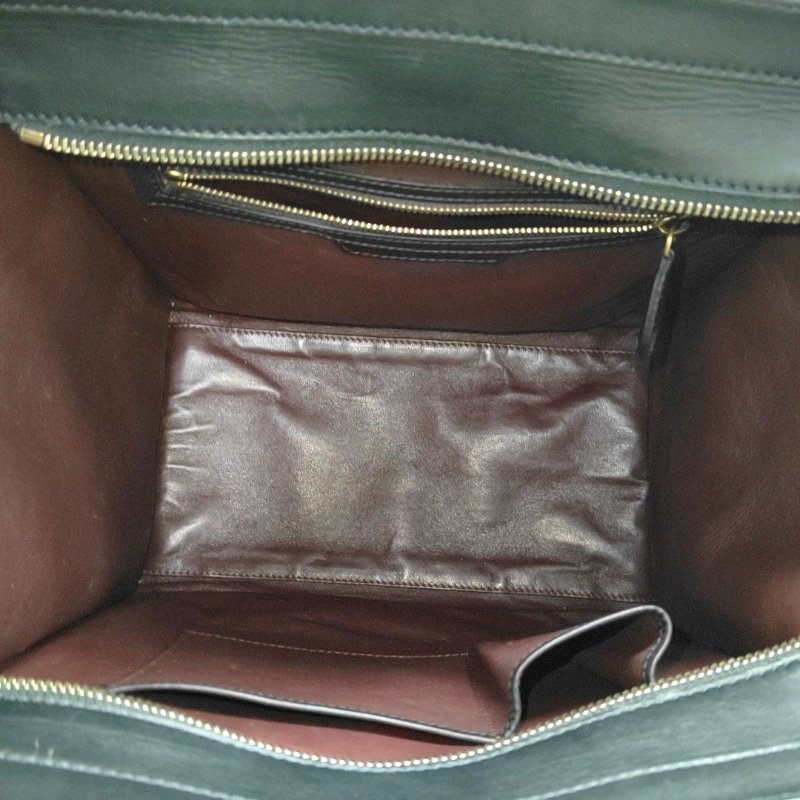 CELINE LUGGAGE迷你多色牛皮笑臉包手提包金色五金-6