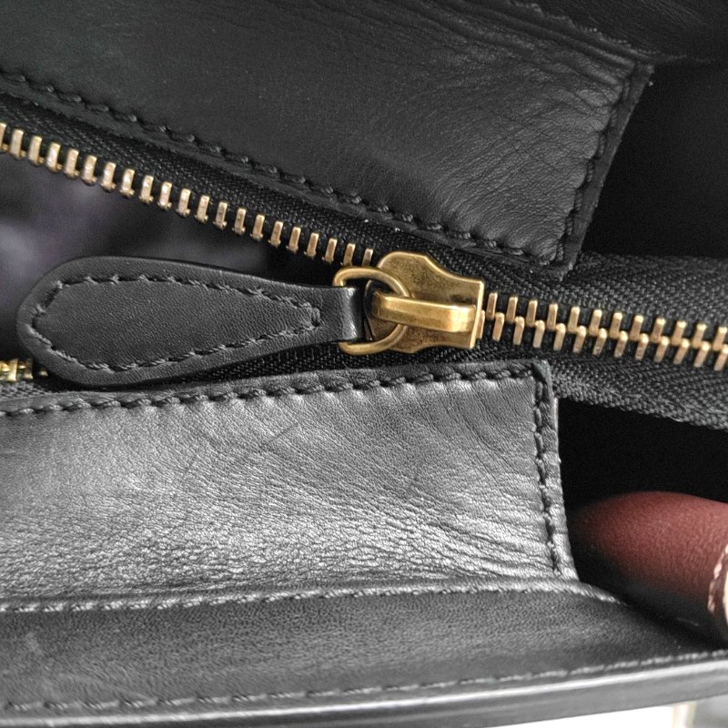 CELINE LUGGAGE迷你多色牛皮笑臉包手提包金色五金-23