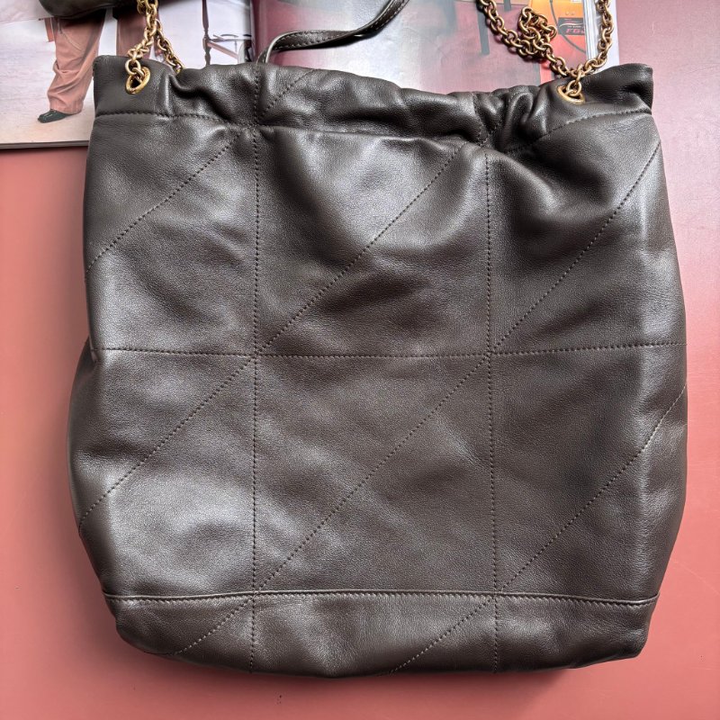 專櫃新款 ::Saint Laurent:: YSL 聖羅蘭 Jamie 小羊皮手袋 墨綠色 清麝香色 雙鏈肩背包 斜背包 流浪包 hobo-4