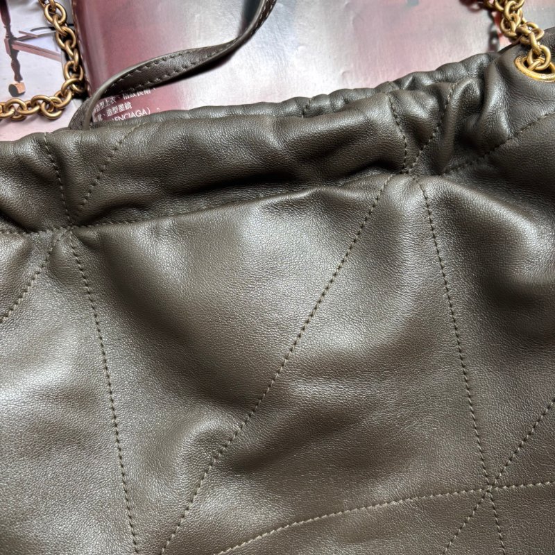 專櫃新款 ::Saint Laurent:: YSL 聖羅蘭 Jamie 小羊皮手袋 墨綠色 清麝香色 雙鏈肩背包 斜背包 流浪包 hobo-9