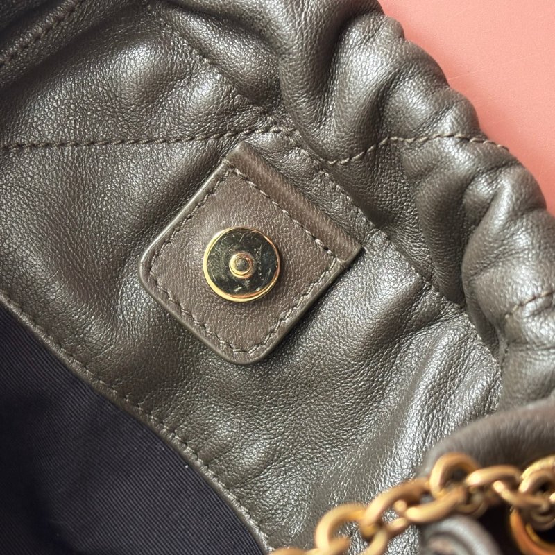 專櫃新款 ::Saint Laurent:: YSL 聖羅蘭 Jamie 小羊皮手袋 墨綠色 清麝香色 雙鏈肩背包 斜背包 流浪包 hobo-18