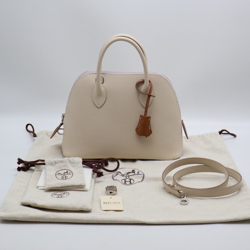 HERMES Bolide 25 - 奶昔白 / 夢幻紫 / 金棕銀 B-8