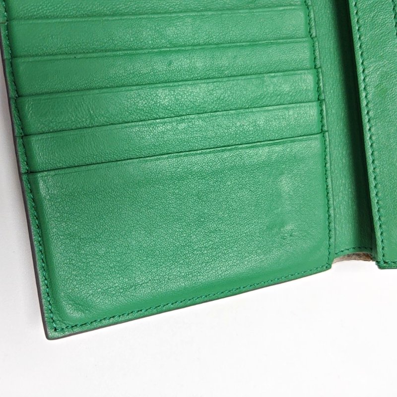 CELINE灰色牛皮錢包金色五金-12