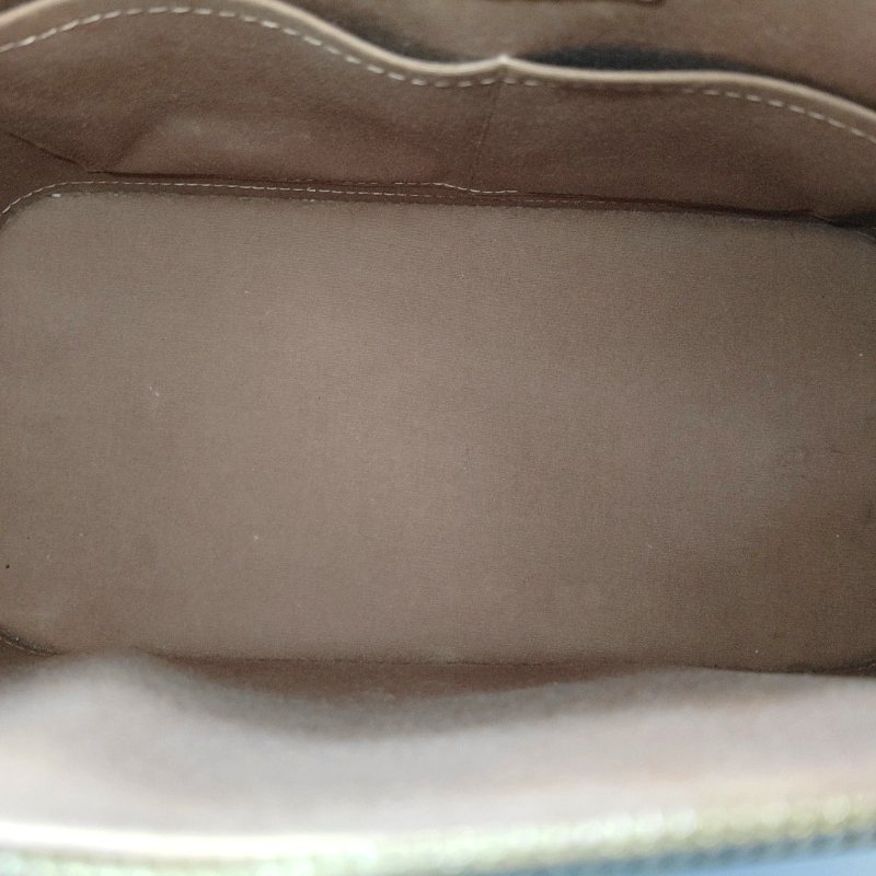 LOUIS VUITTON ALMA小號黃色漆皮老花壓紋貝殼包手提包金色五金-6