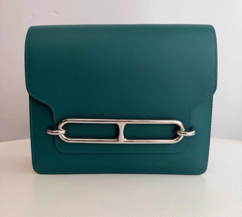 Hermes 愛馬仕豬鼻子23孔雀綠銀扣EV皮Y刻 成色：99新-0