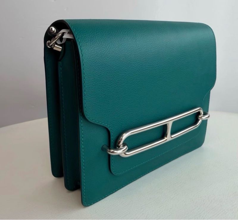 Hermes 愛馬仕豬鼻子23孔雀綠銀扣EV皮Y刻 成色：99新-2