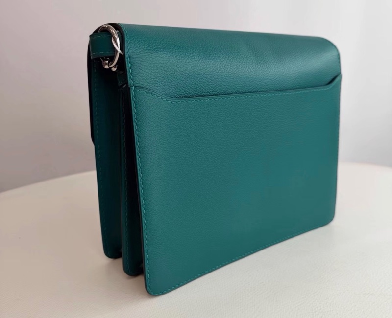 Hermes 愛馬仕豬鼻子23孔雀綠銀扣EV皮Y刻 成色：99新-3