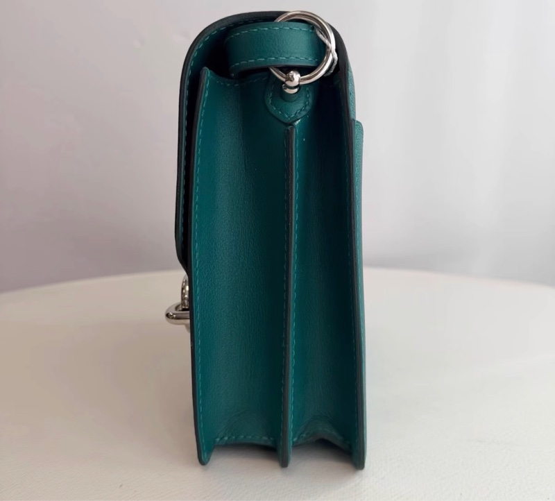 Hermes 愛馬仕豬鼻子23孔雀綠銀扣EV皮Y刻 成色：99新-4