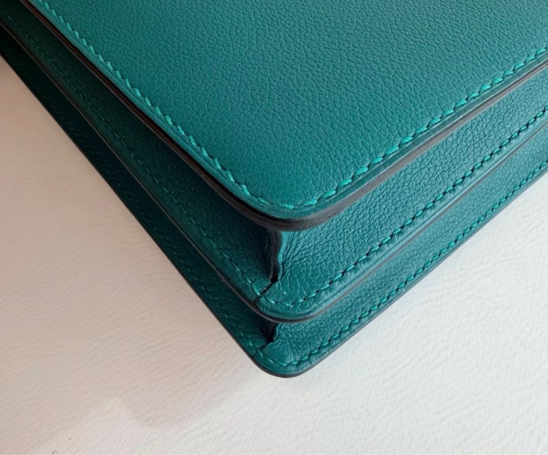 Hermes 愛馬仕豬鼻子23孔雀綠銀扣EV皮Y刻 成色：99新-6